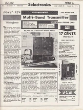Vintage Selectronics 1960 Catalog - Westinghouse TBW-5 on cover - Phila. Pa.