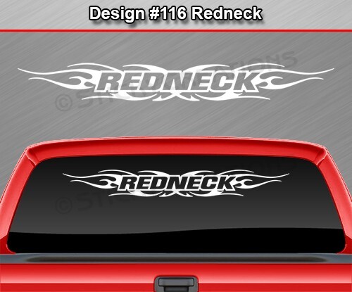 #116 REDNECK Decal Sticker Windshield Window Vinyl Graphic Banner Tribal Redneck - Picture 3 of 6