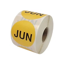 Month - June Labels Inventory Months Adhesive Stickers 2" Round, 500 PCS