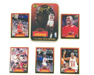 Upper-Deck-Michael-Jordan-5-All-Metal-Collector-Cards-1996-Chicago-Bulls