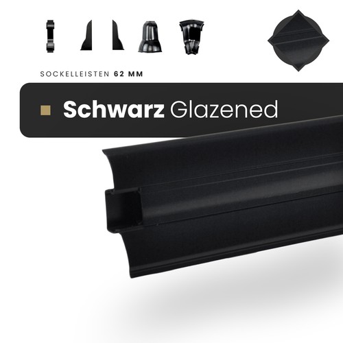 Sockelleisten 62mm ab 20m bis 100m Leisten Fussleisten 62x23mm für Laminat - Bild 24 von 48