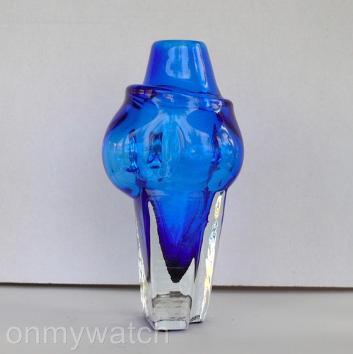 MUY RARO Jarrón de Vidrio Artístico FIRMADO De Colección Daniel HERTZSON 9" h CAAMORA GLASSWORKS '91 - Imagen 10 de 13