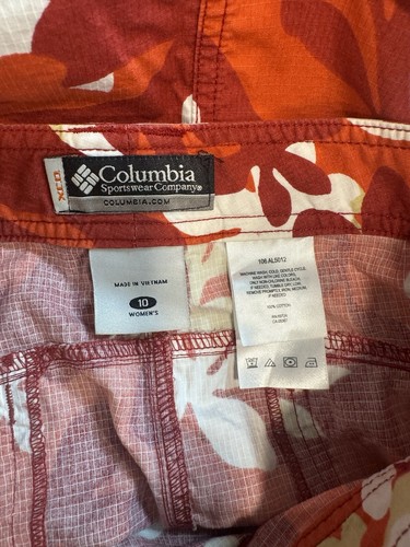 Columbia Skirt Womens 10 A Line Knee Length Athletic Multicolor Tropical - Picture 3 of 3