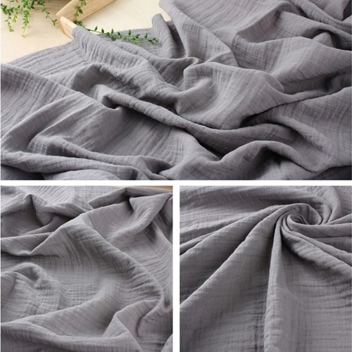 Double Gauze Crinkled Washing Cotton Fabric Dressmaking Baby Clothes Muslin 58"W - Picture 2 of 38