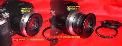 NEW SET CAMERA FUJI S8000FD S8000 FD FINEPIX: UV FILTER+LENS CAP+ADAPTER 52mm 
