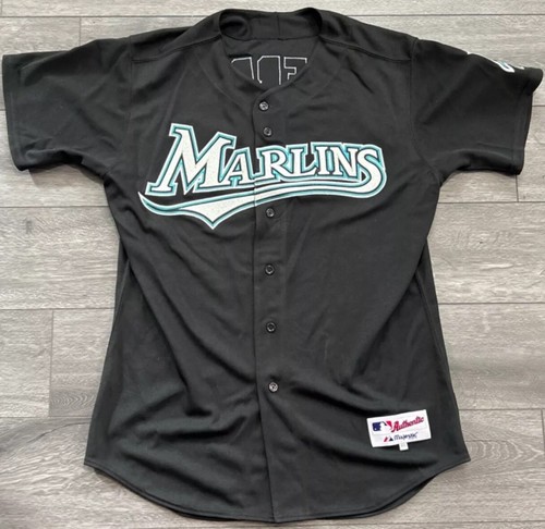 Authentic Juan Pierre #9 Team Issued Marlins Majestic Signed Black Alt Jersey 48 - Picture 3 of 5