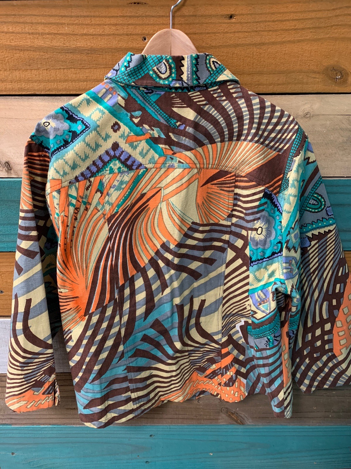 Candy Couture Multi Colored Striped Button-Up Jac… - image 4