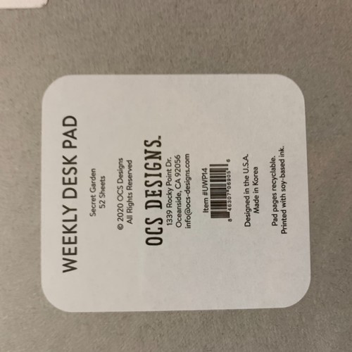 Almohadilla de escritorio semanal 52 rasgado para un año de hojas de planificación sellada 7”x10” - Imagen 17 de 28