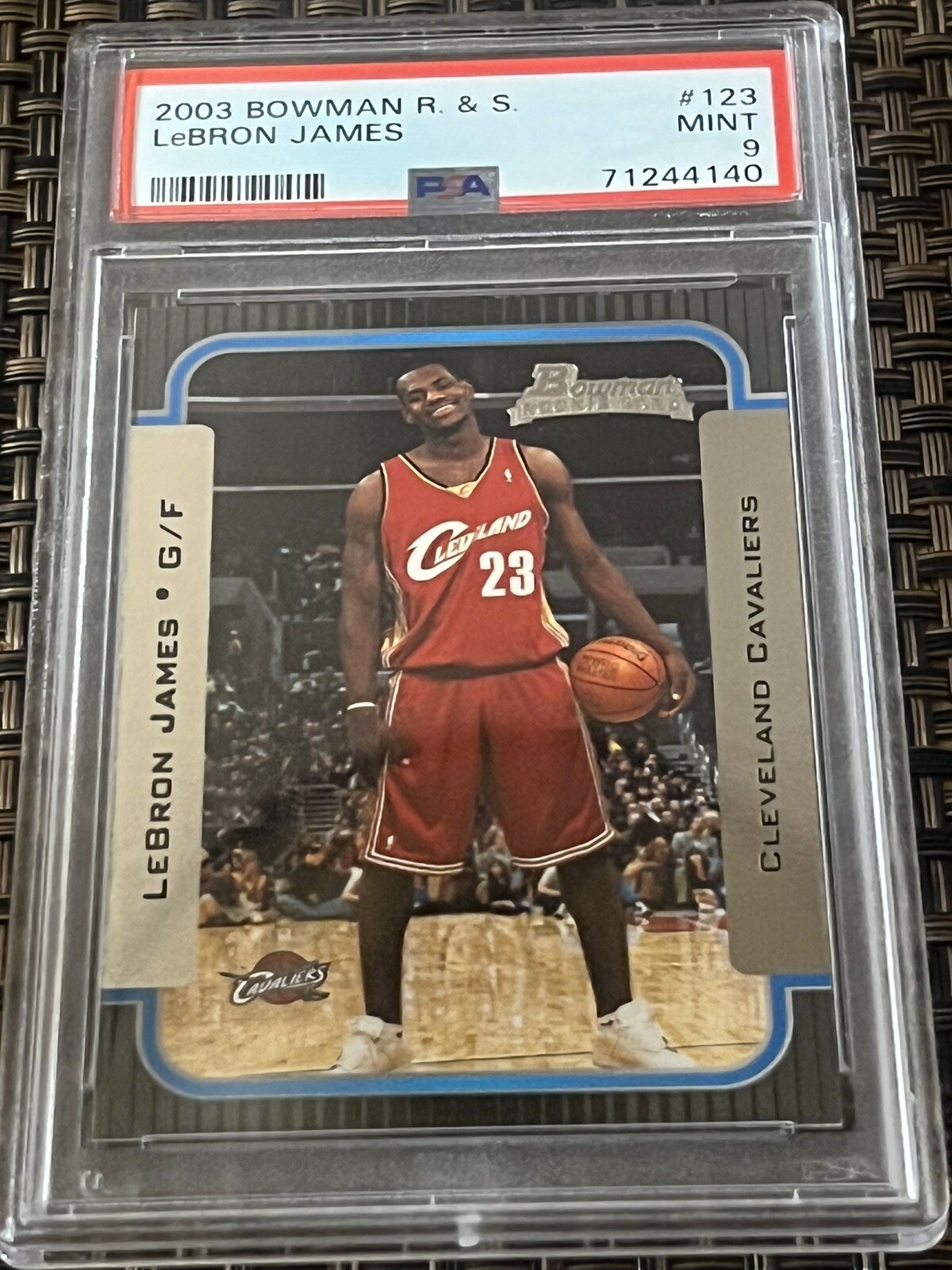2003 LEBRON JAMES Bowman Rookies & Stars #123 RC PSA 9 MINT Cavs/Lakers