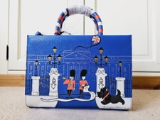 Radley Queens Jubilee Bag Elizabeth Platinum Medium Multiway Royal Blue New Tags