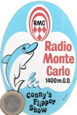 autocollant. RADIO MONTE CARLO. Conny's Flipper Show