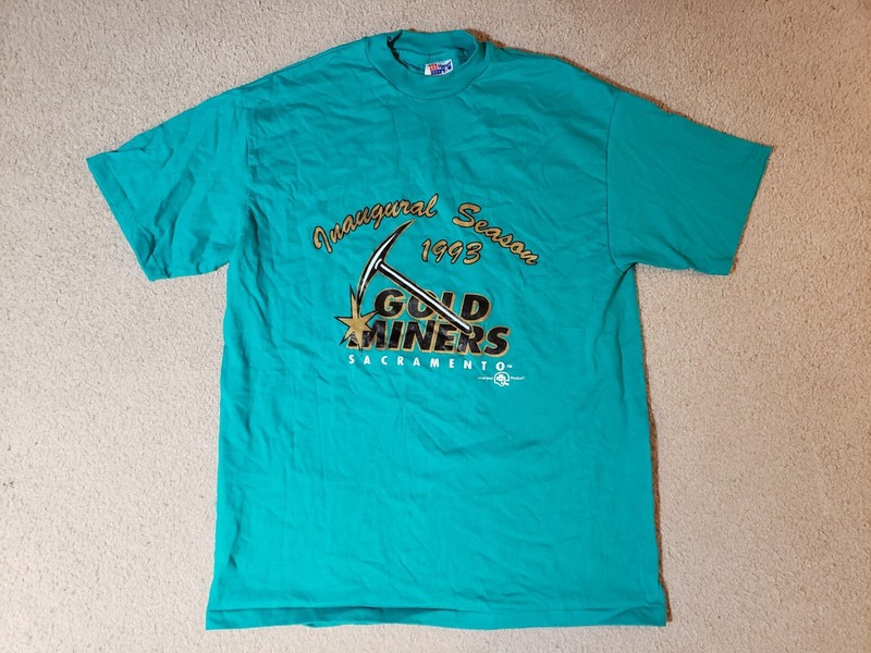 Sacramento Gold Miners Inaugural Season Shirt LARGE