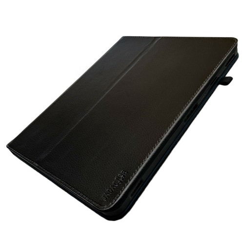 Leder Cover für Apple iPad Pro 12.9" 2021 Tablet Schutzhülle Case Tasche schwarz - Picture 2 of 12