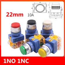 22mm Round Push Button Switches Momentary Latching Red Green Yellow White Black
