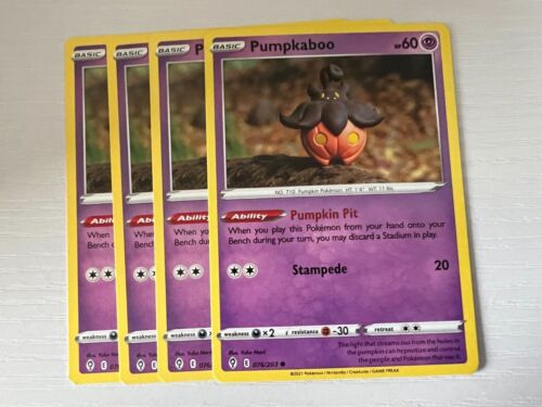 Pumpkaboo 076/20 x4 - Evolving Skies TCG Playset - Pack Fresh/Mint - Picture 1 of 1