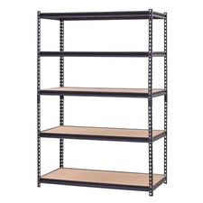5 Shelf Heavy Duty Metal Muscle Rack Garage Shelving Storage 48"W x 24"D x 72"H