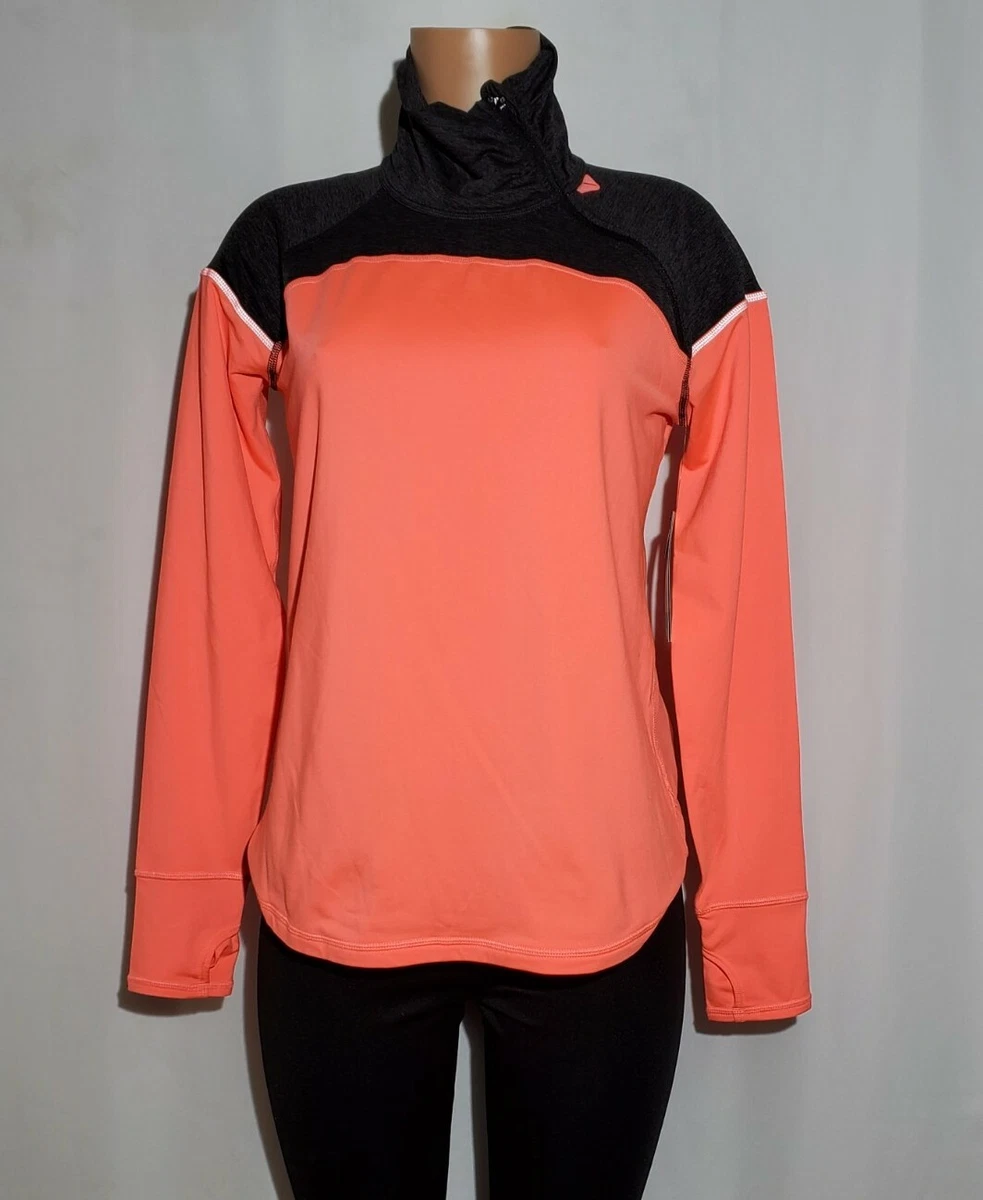 Xersion Slim Fit Small women's Activewear Top Black/ Coral