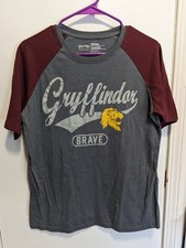 Harry Potter Gryffindor Brave Graphic T-Shirt Short Sleeve Adult M Jersey Z41