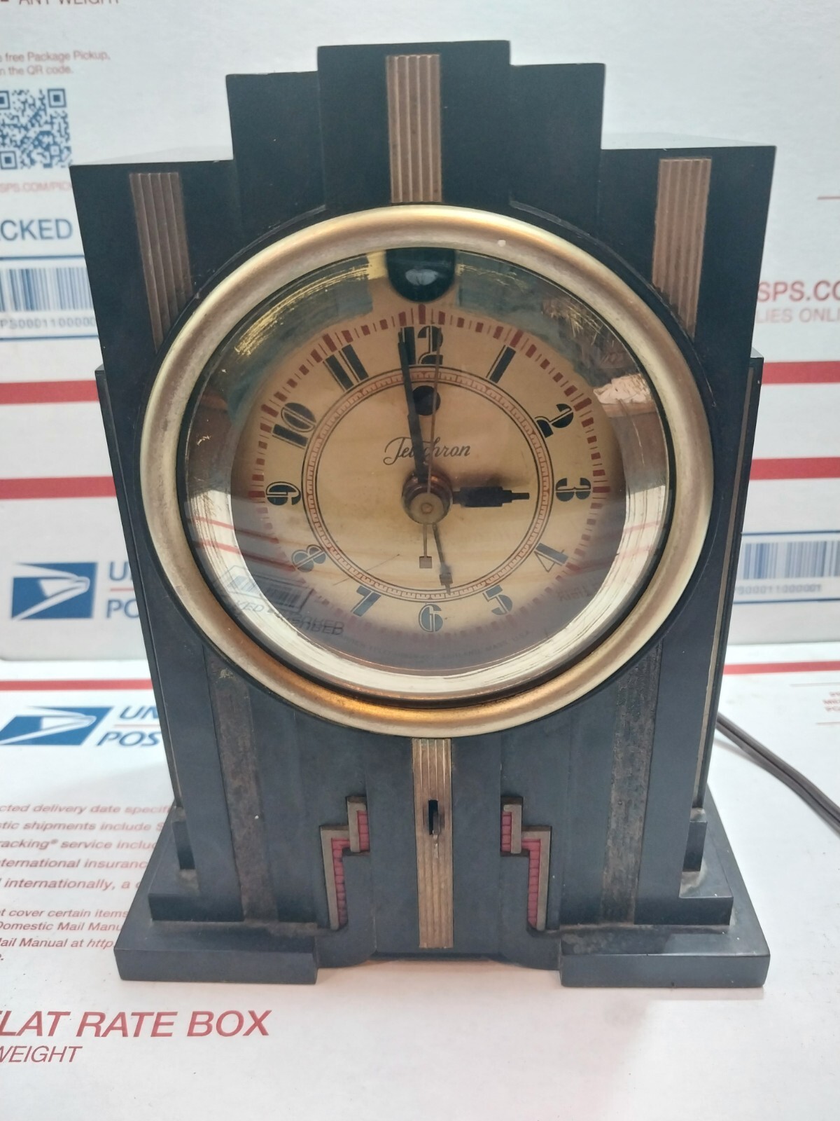 Vintage Telechron Electrolarm Skyscraper Bakelite Clock Art Deco eBay