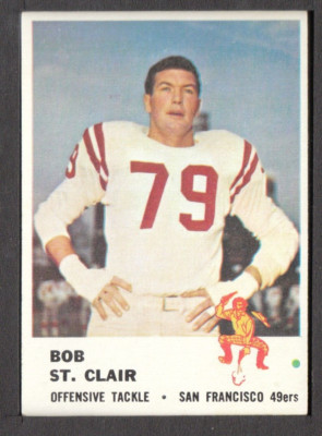 1961 Fleer #63 Bob St. Clair San Francisco 49ers ex-mt