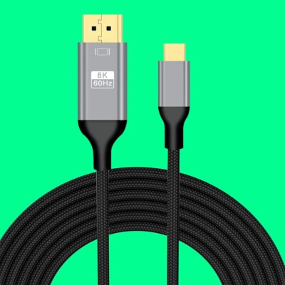 8K 60Hz USB-C To Displayport 1.4 Cable 6ft/2m Type C To DP Bidirectional Braided