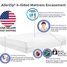 Protect-A-Bed waterproof MATTRESS PROTECTOR ENCASEMENT CAL KING ALLERZIP Terry