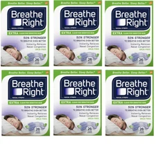 156 BREATHE RIGHT Nasal Strips EXTRA CLEAR Size Nose Band Snoring Sleep Breath