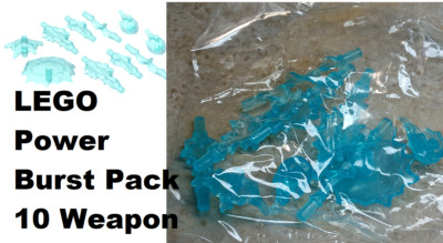 LEGO Power BURST Ninjago Weapons Pack of 10 New Sealed Translucent Matte Blue