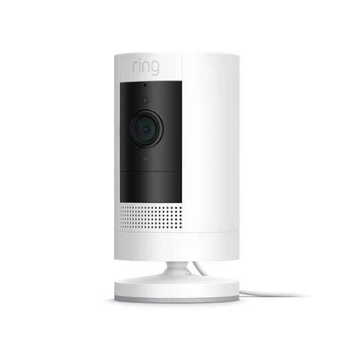 Ring Stick Up Cam Plug-In | Weather-Resistant Outdoor Camera, Live View, Color N