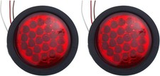 4" Round LED Trailer Tail Light 24 LED Stop Turn Signal Brake Marker Red