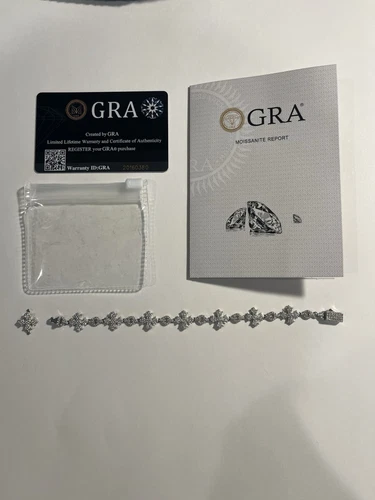 CHROME HEARTS Bracciale Cromo Cuori Inspo Argento e Moissanite OBO✅ Spedizione Veloce ?