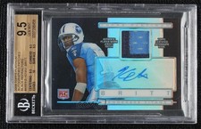 2009 Platinum Refractor Black 7/25 Kenny Britt BGS 9.5 GEM MINT Patch Auto n0c