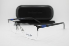 NEW POLO RALPH LAUREN PH1206 9267 BLACK GUNMETAL BLUE AUTHENTIC EYEGLASSES 56-17