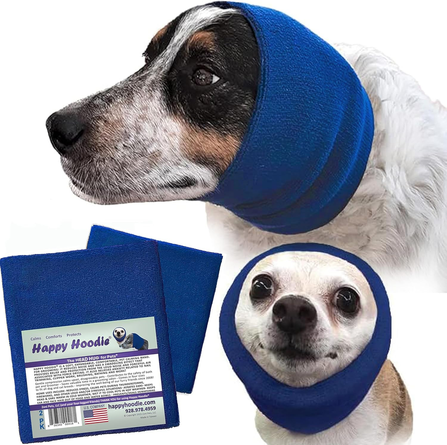 Happy Hoodie Fascia Calma Cani e Gatti per Temporali e Stress