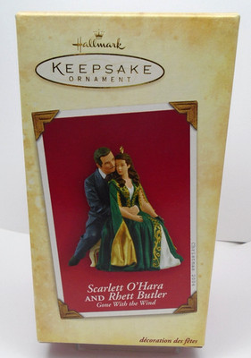 Vtg Scarlett O' Hara Rhett Butler Hallmark Ornament 2004 Gone Wind Christmas GRN