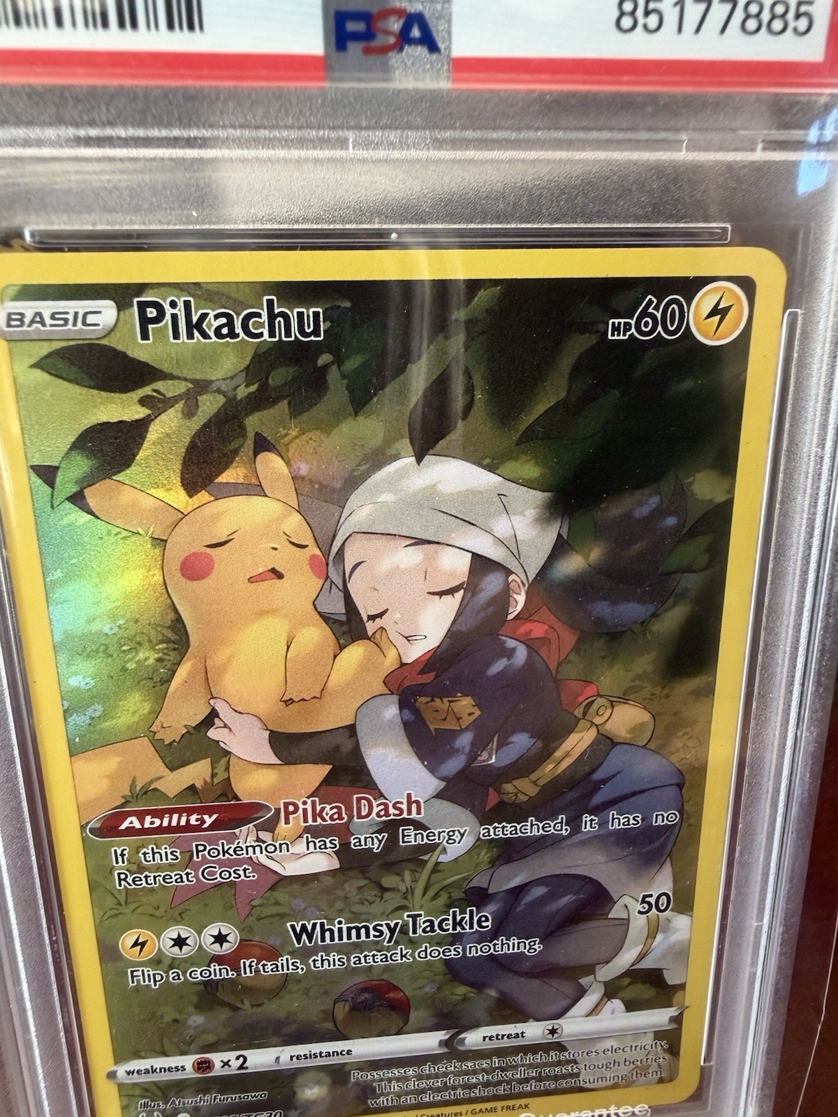 PIKACHU PSA 10 2022 POKEMON SWORD SHIELD LOST ORIGIN #TG05/TG30 FULL ART TRAINER view 4