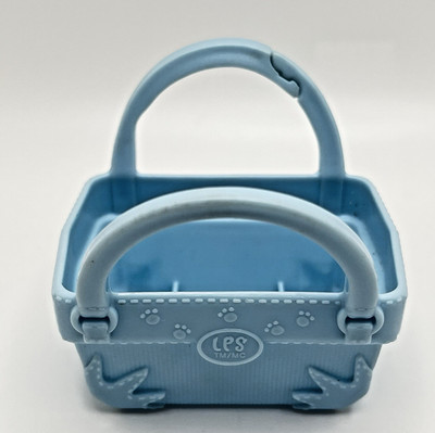 Hasbro Littlest Pet Shop Pet Carrier Tote Bag LPS Blue Clip Handle McDonalds