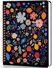 Spiral Notebook College Ruled 160 Pages with Pockets, 6x8 A5 Lined Journal fo...