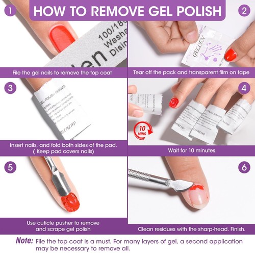 Acetone Gel Nail Polish Remover Pads 200PCS 2-in-1 Gel Polish Remover Travel ... - Picture 5 of 9