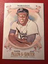 Jackie Robinson 2021 Topps Allen & Ginter #36 Brooklyn Dodgers Baseball Card 