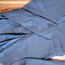 John Varvatos Solid Black Men's Blazer Suit Jacket 42 Long 100 Wool RN69456