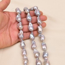 Natural Big Gray Baroque Pearl Loose Beads For Jewelry Making DIY jewelry access