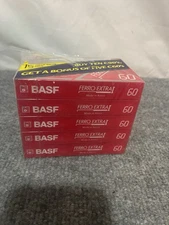 Lot Of 5 BASF Blank 60s Cassette Tapes 