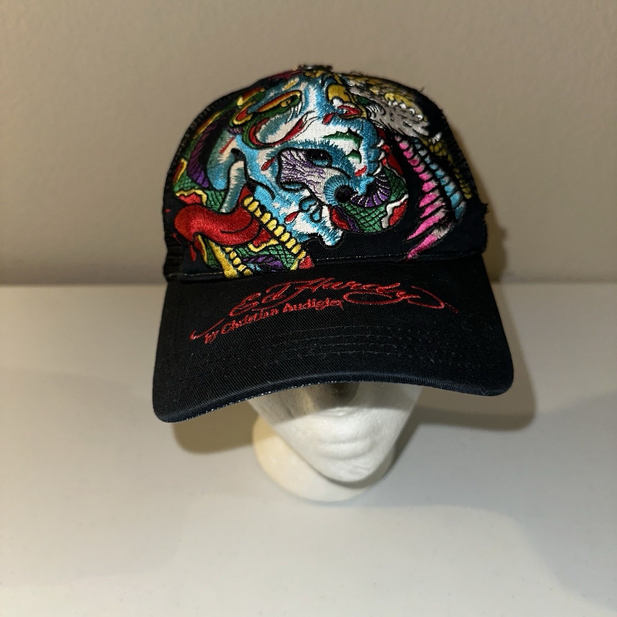 Vintage Ed Hardy Butterfly Embroidered Red Cap – Christian Audigier Y2K OSFA - Vintage Y2K Ed Hardy Christian Audigier Embroider Hat  main image 4