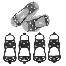 1-2 Pairs Non Slip Gripper Spikes for Shoes Ice Traction 8 Steels-2 pairs-L