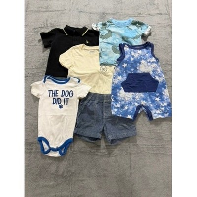 Baby 12M Clothing Bundle 6pc Carters Disney Cat & Jack US Polo Assn Blue Black