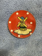 Vintage Ohio Art Tin Tea Set 150 Ice Skating Dutch Couple Windmill As-Is 