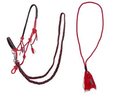 QHP Knotenhalfter kombi Liberty, rot