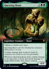 Questing Beast (Extended Art) -Foil Light Play MTG Throne of Eldraine