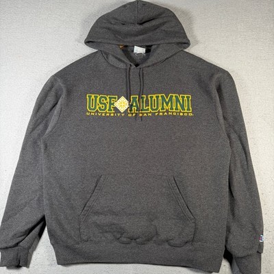 USF Alumni University of San Francisco Hoodie Sweatshirt Men Large Gray Champion